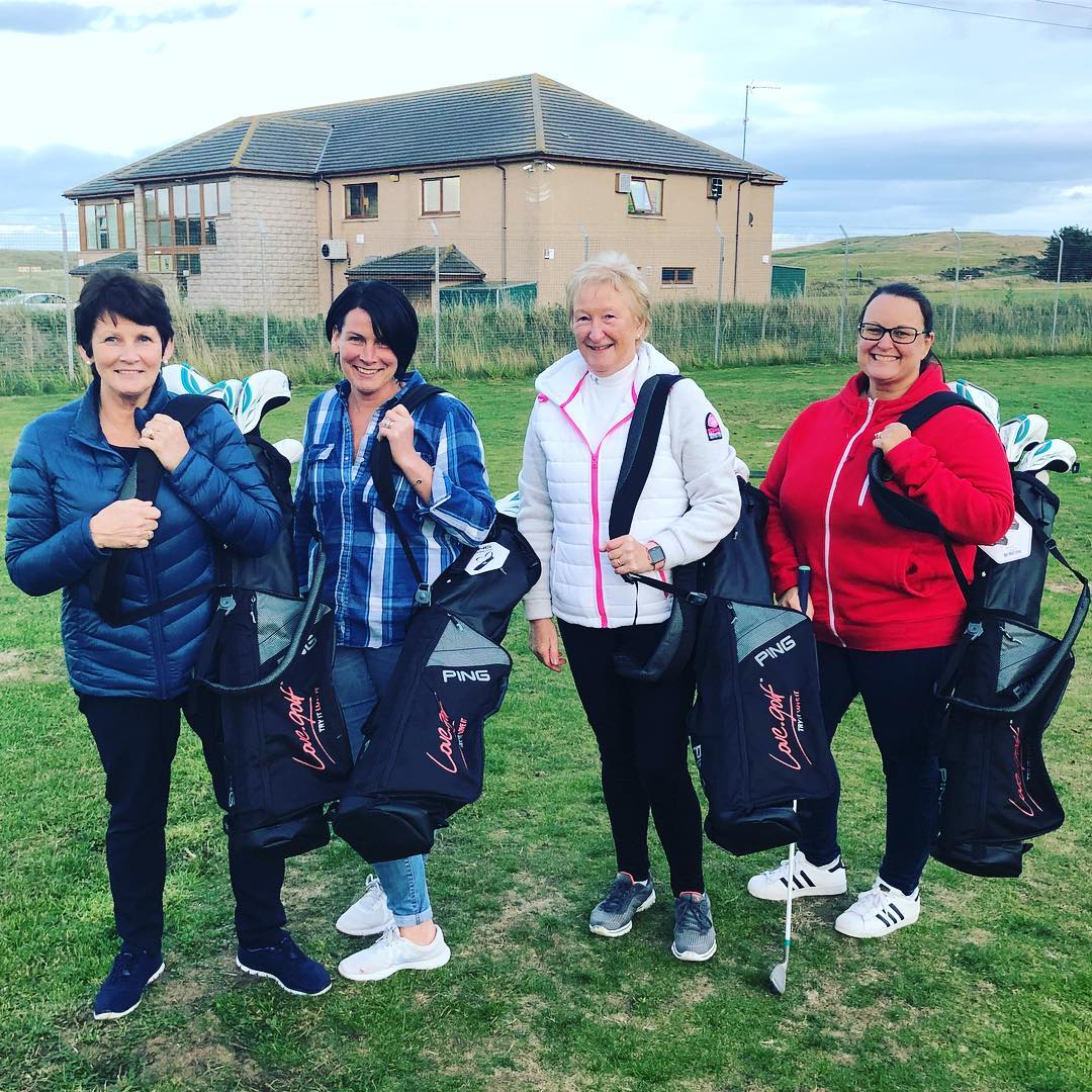 Women enjoying learning golf together through love.golf at Dunes Golf Centre