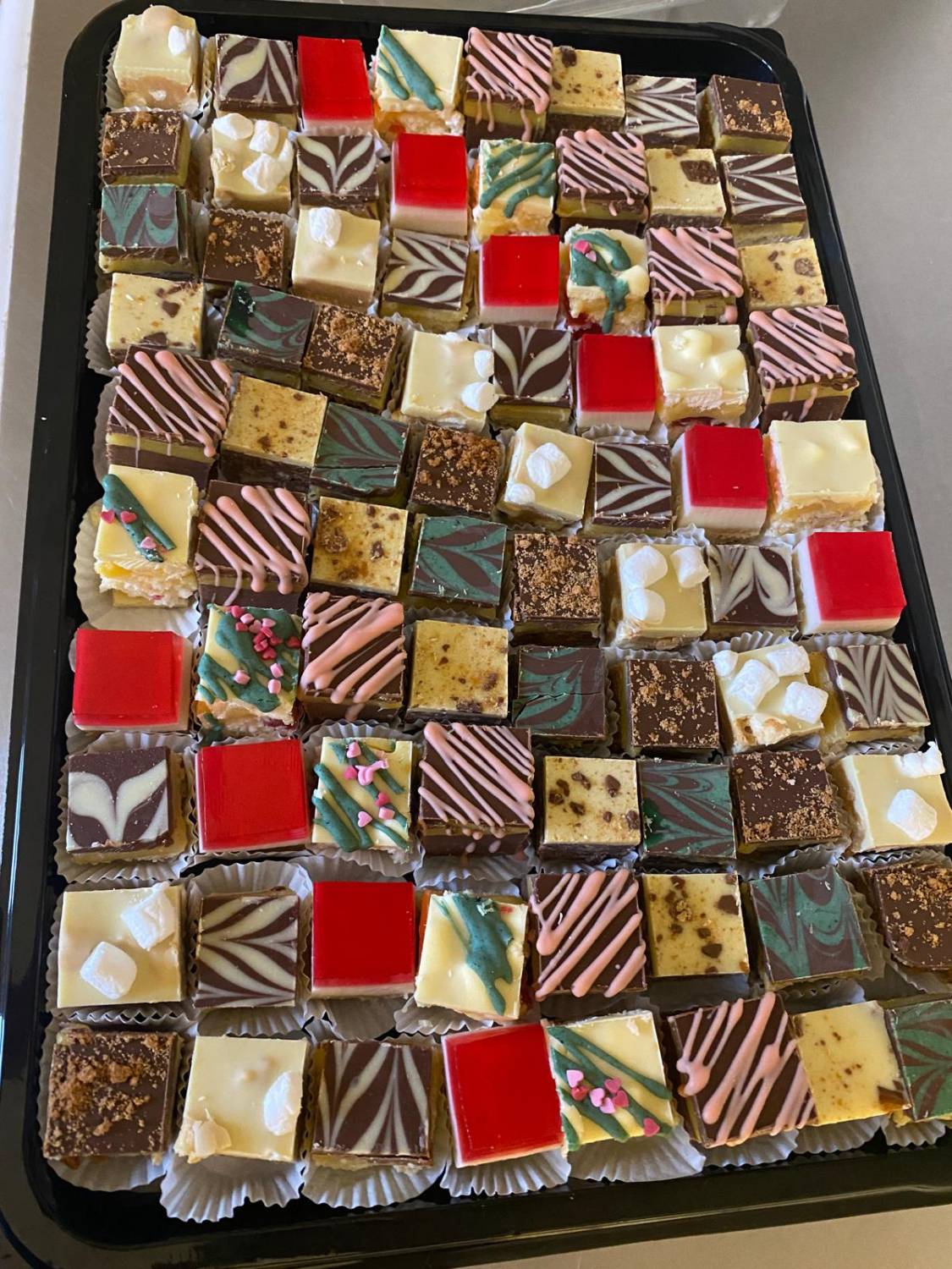 Assorted mini homebakes and traybakes from Dunes Café